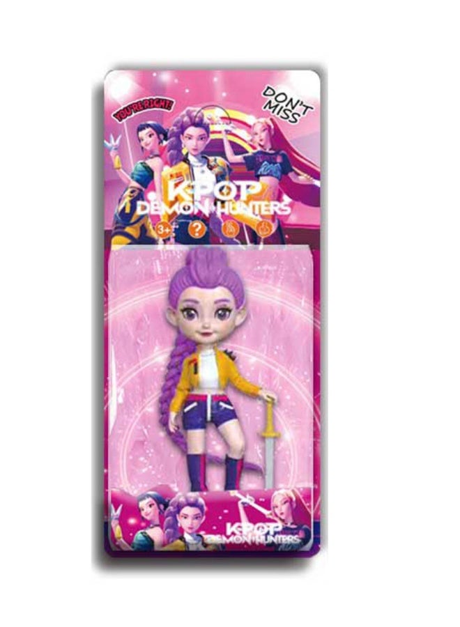 KPop Demon Hunters 4 Inch Mystery Doll Toy – Single Assorted Surprise Action Figure with Stylish Outfit and Accessories for Kids Collecting and Fun Unboxing Play - Image 5